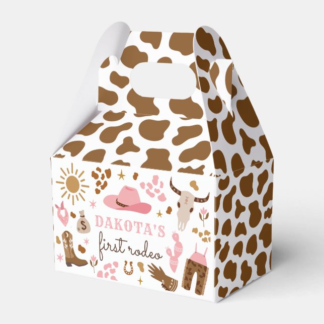 Caja Para Regalos Cowgirl Wild West Rodeo Ranch Cumpleaños Party Dec (Front Side)