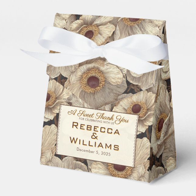 Caja Para Regalos Cozy Anemones Themed Outdoor Wedding (Front Side)