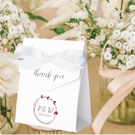 Caja Para Regalos Cranberry Red Simple Heart Wreath Monograma Boda