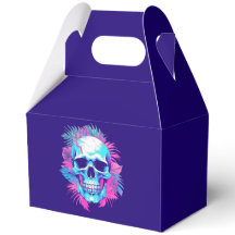 Cráneo Floral al Estilo Vaporwave
