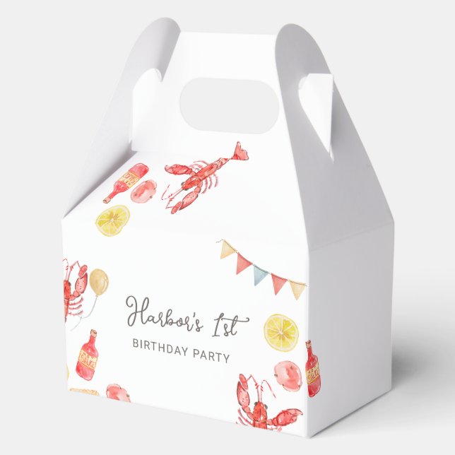 Caja Para Regalos Crawfish Birthday Party Favor Boxes (Anverso)
