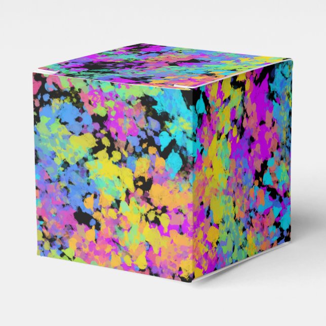 Caja Para Regalos crayón derretido multicolor : (Costado Anverso)