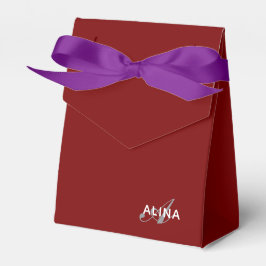 Caja Para Regalos Crea tu propio color de monograma personalizado