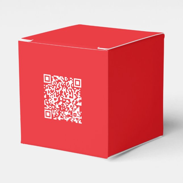 Caja Para Regalos Crear un código QR rojo analizable (modificable) (Costado Anverso)