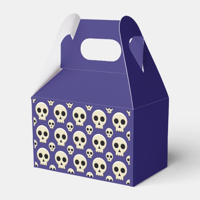 Caja Para Regalos Creepy Cute Kawaii Goth Skull Pattern (Front Side)
