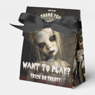 Caja Para Regalos Creepy Playmate Spooky Posssed Doll Halloween