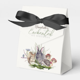 Caja Para Regalos Crema de cumpleaños para animales boscosos encanta