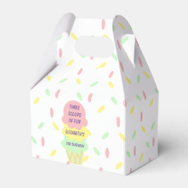 Caja Para Regalos Crema de hielo 3er cumpleaños