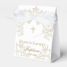Caja Para Regalos cresta beige sepia niño Bautizo