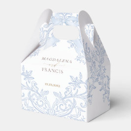 Caja Para Regalos cresta de acuarela azul | boda