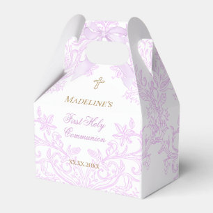 Caja Para Regalos cresta de lila acuarela Primera Comunión
