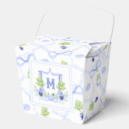Caja Para Regalos Crestá Monograma de Limonero en Acuarela