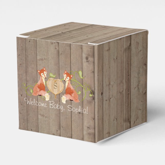 Caja Para Regalos Criaturas de animales de bosque, Fox n Vines Newbo (Costado Anverso)