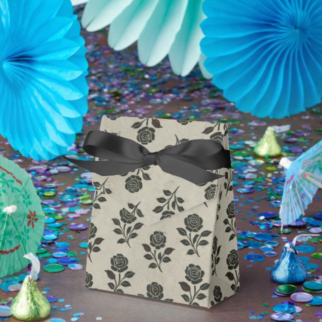 Caja Para Regalos Crimson Nocturne Bloom Victorian (Fiesta)