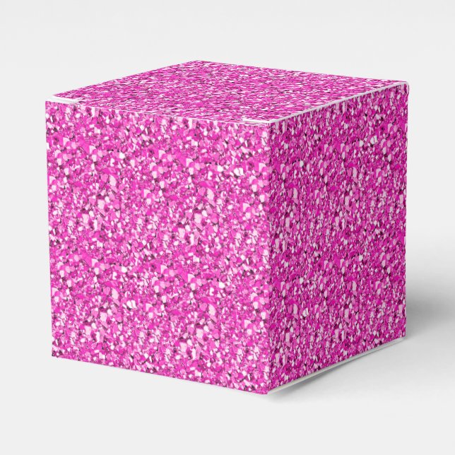 Caja Para Regalos Cristal druso - rosa fucsia (Costado Anverso)