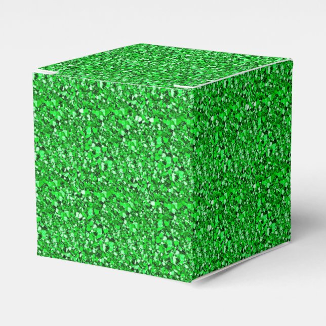 Caja Para Regalos Cristal druso - verde esmeralda (Costado Anverso)