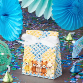 Caja Para Regalos Crocheted Stuffed Animals Blue and Yellow
