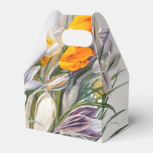 Caja Para Regalos Crocus Spring Flower Botanical Floral Art