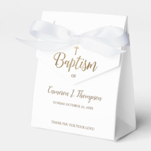 Caja Para Regalos Cruce de oro blanco puro Bautismo Fiesta Gracias