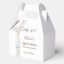 Caja Para Regalos Cruz floral de Primera Comunión
