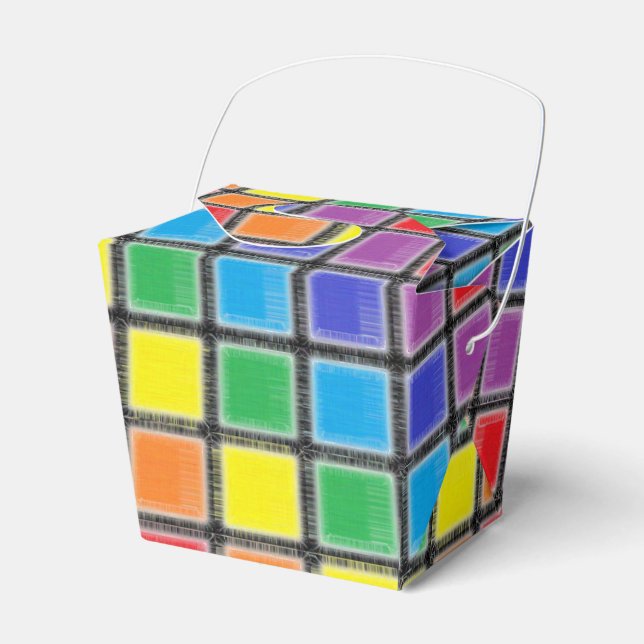 Caja Para Regalos Cuadrados con arcoiris (Front Side)