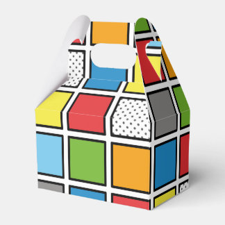 Caja Para Regalos Cuadrados de estilo de libro de historietas