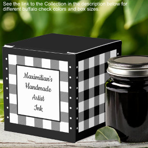 Caja Para Regalos Cuadro de Búfalo - Clásico Negro y Blanco