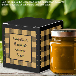 Caja Para Regalos Cuadro de Búfalo - Dorado y Negro - Clásico