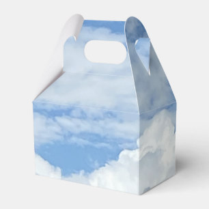 CAJA PARA REGALOS CUADRO DE FAVOR DE FOTOS DE LAS NUBES DE CIELO AZU