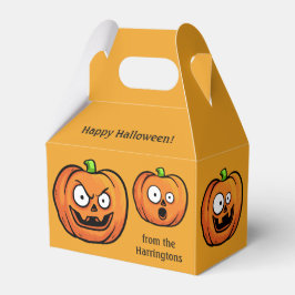 Caja Para Regalos Cuadro de favor de texto personalizado de calabaza