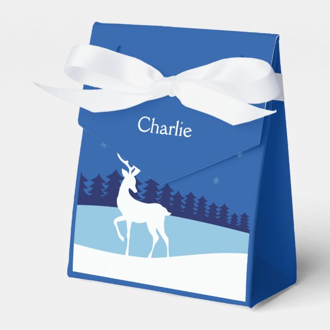 Caja Para Regalos Cuadro de favor de texto personalizado de ilustrac (Front Side)