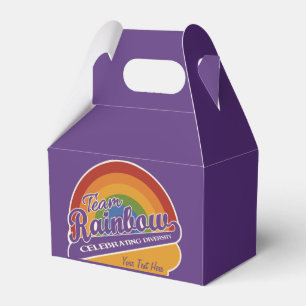 Caja Para Regalos Cuadro de favor personalizado arcoiris del equipo