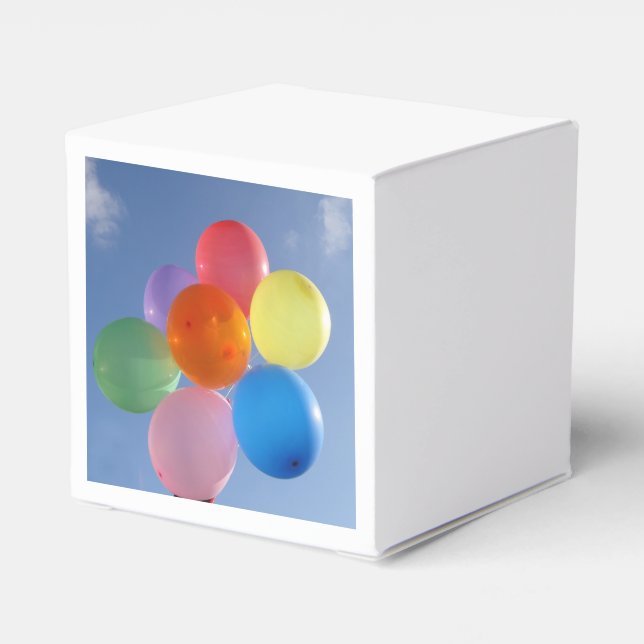 Caja Para Regalos Cuadro de globos (Reverso Costado)