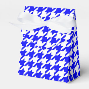 Caja Para Regalos Cuadro de Piedra Houndstooth Azul Blanco