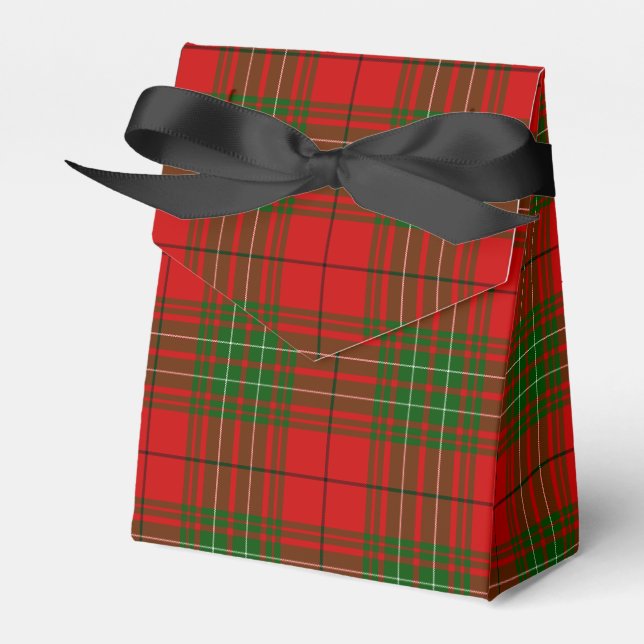 Caja Para Regalos Cuadro rojo verde tartán Comyn (Front Side)