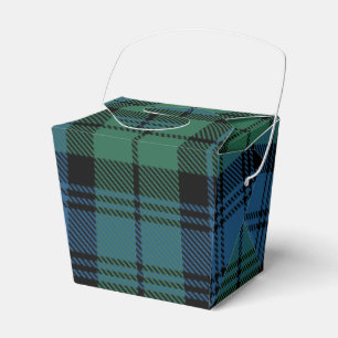 Caja Para Regalos Cuadro Rústico Rojo Verde Tartán Campbell