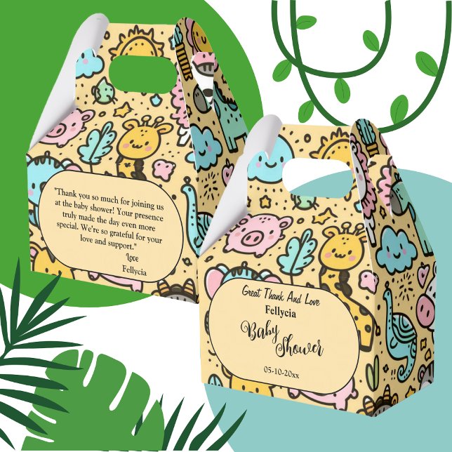 Caja Para Regalos Cuadros de animales amarillos (Subido por el creador)