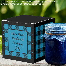 Caja Para Regalos Cuadros de Búfalo - Azul y Negro - Clásico