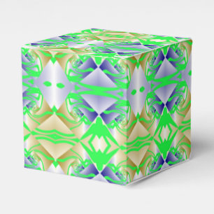 Caja Para Regalos Cuadros verdes sobre el patrón de diamantes