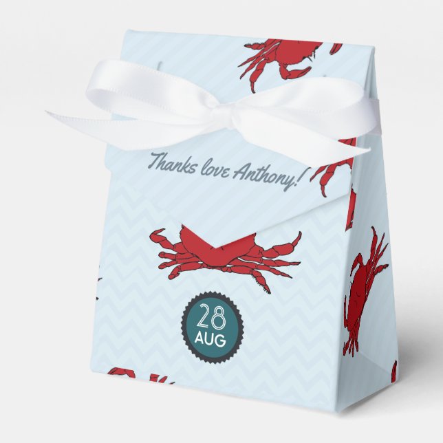 Caja Para Regalos Cualquier ocasión Crab Fest gracias invitado (Front Side)