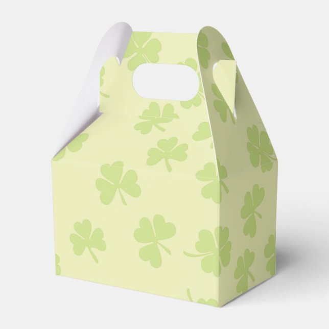 Caja Para Regalos Cuatro Clovers de hojas Shamrock St Patrick Day (Front Side)