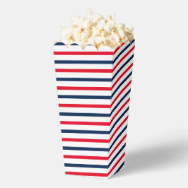 Caja Para Regalos Cuatro de julio franjas azules rojas patriotas