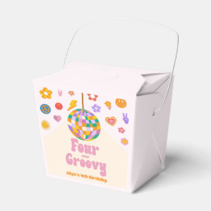 Caja Para Regalos Cuatro Fiestas de cumpleaños de Groovy Disco Ball