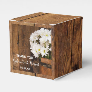 Caja Para Regalos Cubeta de madera de granero falso y bodas de marga