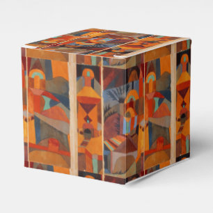 Caja Para Regalos Cubismo abstracto colorido Jardines del templo de