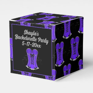 Caja Para Regalos Cubo de corsé morado coqueto
