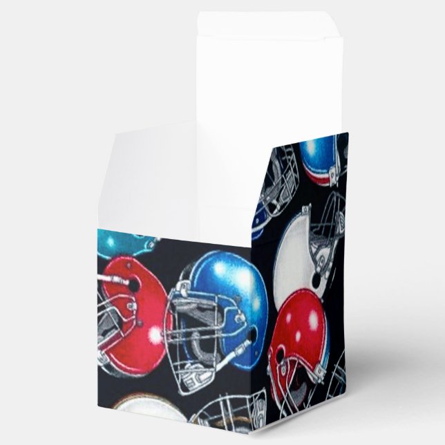 Caja Para Regalos Cubo de patrón de casco de fútbol (Abierto)