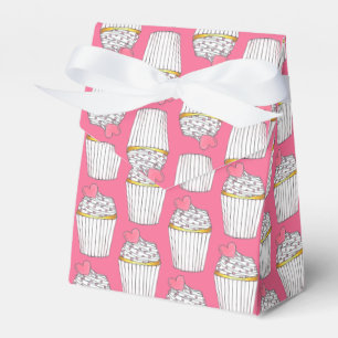 Caja Para Regalos Cubre Pastelito Corazón Rosa Brillante Postre Amor