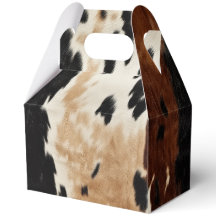 Cuero de vaca marrón crema Howdy
