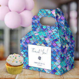 Caja Para Regalos Cuesta Sirena Niñas Fiesta de Cumpleaños Gracias